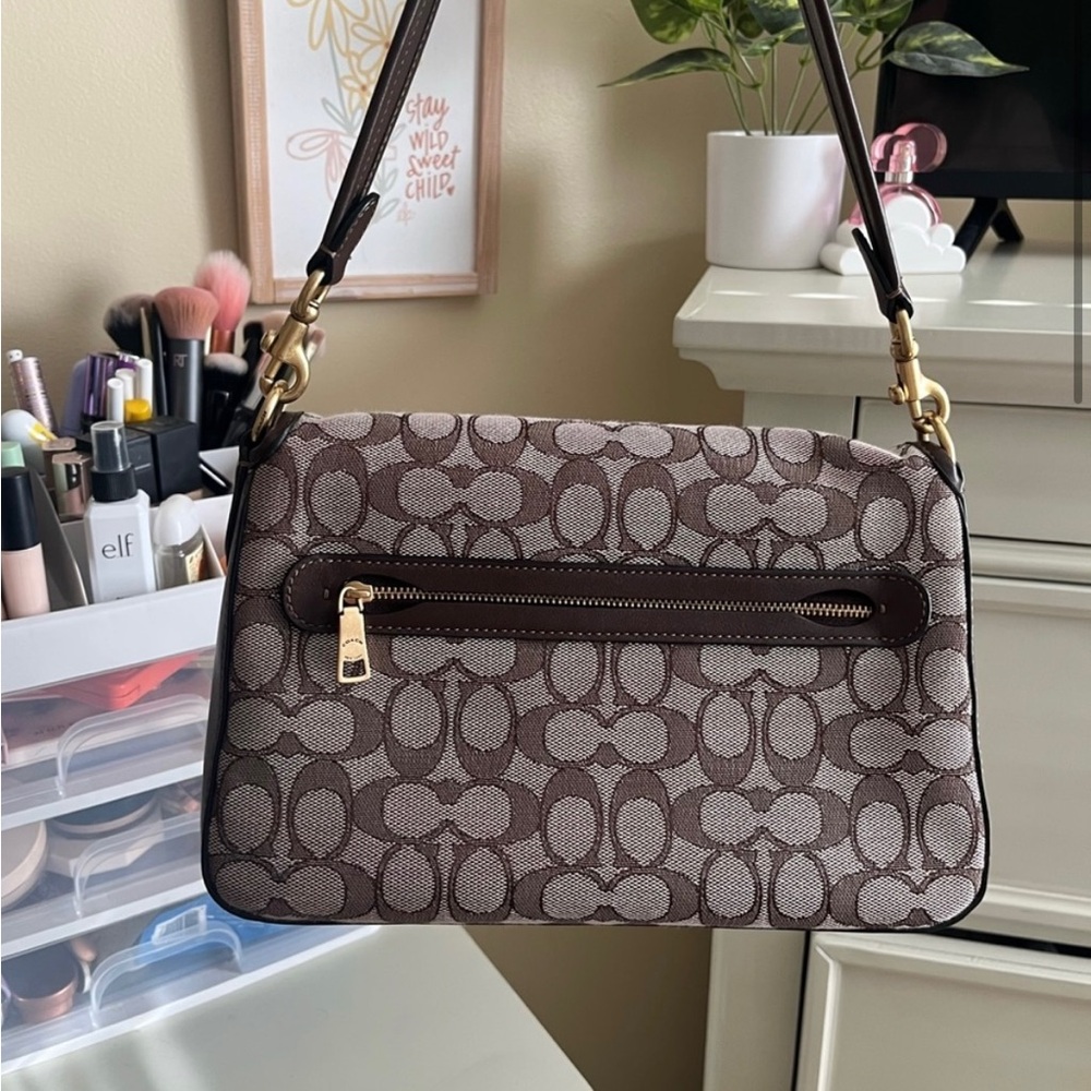 Coach Soft Tabby Shoulder Bag In Signature Jacquard - Picture 6 of 8